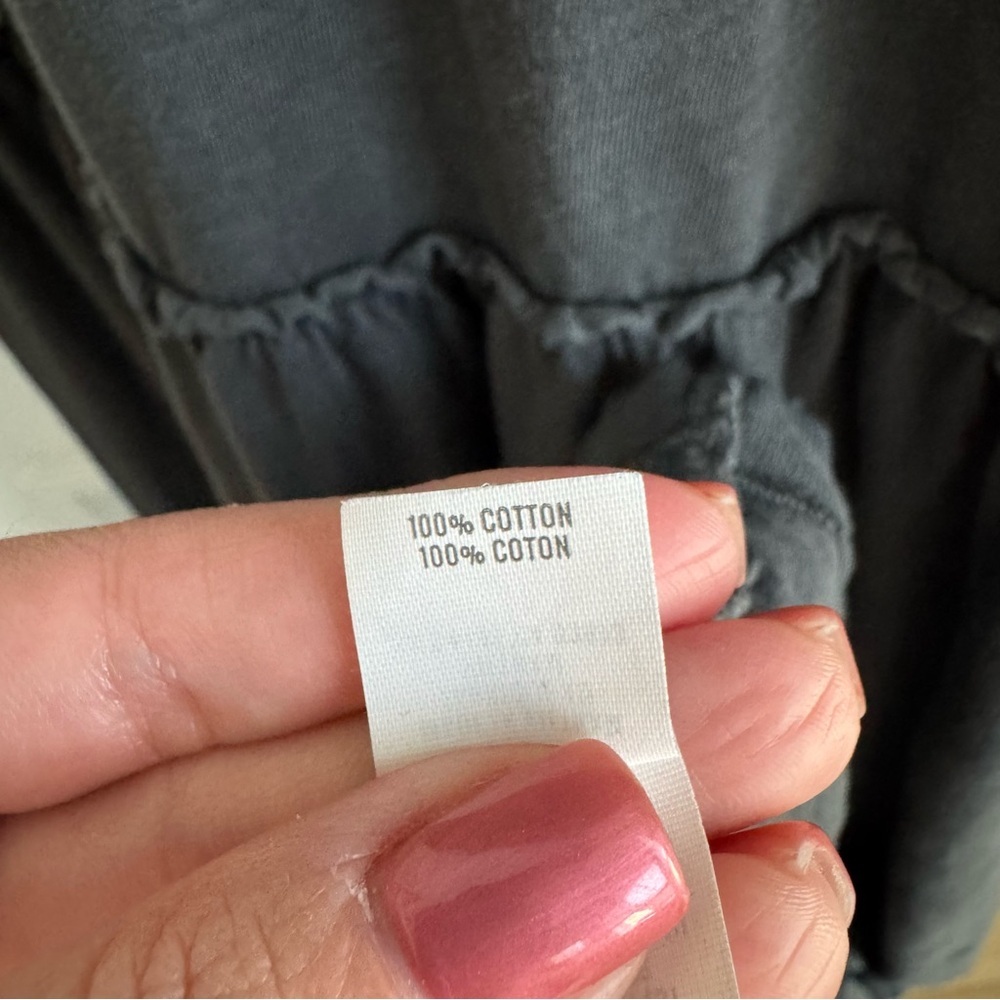 Aerie Charcoal Sleeveless Tiered Maxi Dress Small - Picture 9 of 10